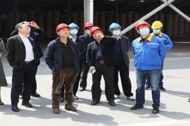 生态环境部科财司副司长付川一行考察由6686体育入口承担的国家科技重大专项示范工程